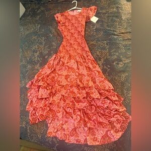 Likely Red and Pink Paisley Dress